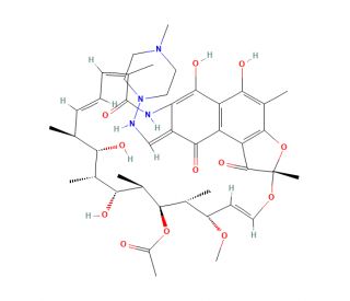 Rifampicin (CAS 13292-46-1) - chemical structure image
