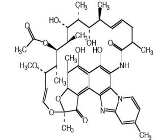 Rifaximin (CAS 80621-81-4) - chemical structure image