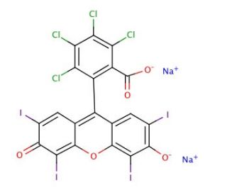 Rose Bengal Sodium Salt (CAS 632-69-9) - chemical structure image