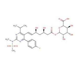 Rosuvastatin Acyl-&beta;-D-glucuronide (CAS 503610-44-4) - chemical structure image