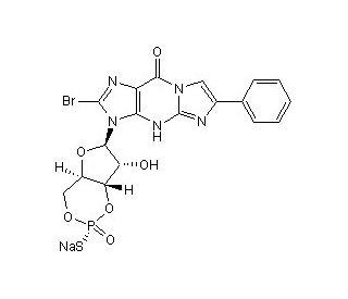 Rp-8-Br-PET-cyclic GMPS, Sodium Salt (CAS 172806-20-1) - chemical structure image