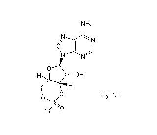 Rp-Adenosine 3&prime;,5&prime;-cyclic Monophosphorothioate, Sodium Salt (CAS 73208-40-9) - chemical structure image