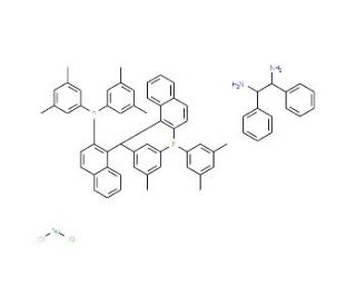 RuCl2[(R)-DM-BINAP][(R,R)-DPEN] (CAS 220114-38-5) - chemical structure image
