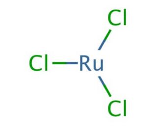 Ruthenium(III) chloride trihydrate (CAS 13815-94-6) - chemical structure image