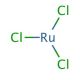 Ruthenium(III) chloride trihydrate (CAS 13815-94-6) - chemical structure image