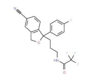 S-(&plus;)-N-Trifluoroacetodidemethylcitalopram - chemical structure image