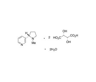 S-(&minus;)-Nicotine ditartrate dihydrate (CAS 6019-06-3) - chemical structure image