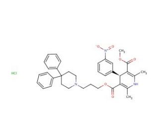 S-(&plus;)-Niguldipine hydrochloride (CAS 113165-32-5) - chemical structure image