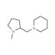(S)-1-[(1-Methyl-2-pyrrolidinyl)methyl]piperidine (CAS 84466-85-3) - chemical structure image