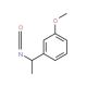 (S)-(−)-1-(3-Methoxyphenyl)ethyl isocyanate (CAS 745784-08-1) - chemical structure image