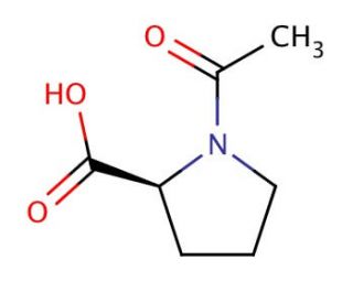(S)-1-Acetyl-pyrrolidine-2-carboxylic acid (CAS 68-95-1) - chemical structure image