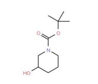 (S)-1-Boc-3-hydroxypiperidine (CAS 143900-44-1) - chemical structure image