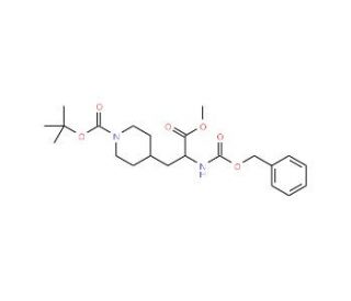 (S)-1-Boc-4-(2-Cbz-amino-2-methoxycarbonyl-ethyl)piperidine (CAS 195877-54-4) - chemical structure image