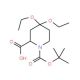 (S)-1-Boc-4,4-diethoxypiperidine-2-carboxylic acid - chemical structure image