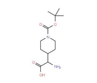 (S)-1-Boc-4-(aminocarboxymethyl)piperidine (CAS 368866-11-9) - chemical structure image