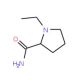 (S)-(−)-1-Ethyl-2-pyrrolidinecarboxamide (CAS 114812-34-9) - chemical structure image