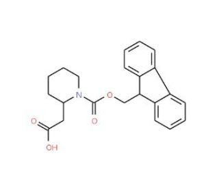 (S)-(1-Fmoc-piperidin-2-yl)acetic acid (CAS 193693-62-8) - chemical structure image
