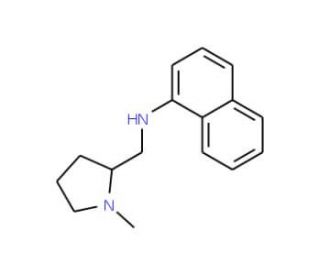 (S)-(&minus;)-1-Methyl-2-(1-naphthylaminomethyl)pyrrolidine (CAS 82160-07-4) - chemical structure image