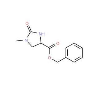 (S)-1-Methyl-2-oxo-imidazolidine-4-carboxylic acid benzyl ester (CAS 89371-35-7) - chemical structure image