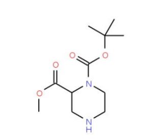 (S)-1-N-Boc-piperazine-2-carboxylic acid methyl ester (CAS 796096-64-5) - chemical structure image
