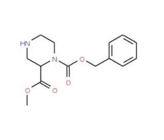 (S)-1-N-Cbz-piperazine-2-carboxylic acid methyl ester (CAS 314741-63-4) - chemical structure image