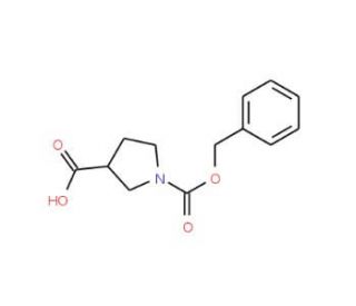 (S)-1-N-Cbz-pyrrolidine-3-carboxylic acid (CAS 192214-00-9) - chemical structure image