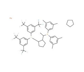 (S)-1-{(RP)-2-[Bis[3,5-bis(trifluoromethyl)phenyl]phosphino]ferrocenyl}ethyldi(3,5-xylyl)phosphine - chemical structure image