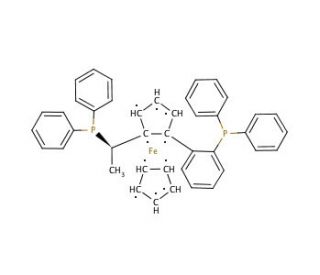 (S)-1-{(SP)-2-[2-(Diphenylphosphino)phenyl]ferrocenyl}ethyldiphenylphosphine (CAS 565184-37-4) - chemical structure image
