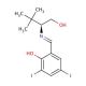 (S)-(−)-2-[(1-Hydroxy-3,3-dimethylbutan-2-ylimino)methyl]-4,6-diiodophenol (CAS 477339-39-2) - chemical structure image