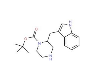 (S)-2-(1H-Indol-3-ylmethyl)piperazine, N1-BOC protected (CAS 947685-14-5) - chemical structure image