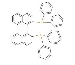 (S)-(&minus;)-2,2&prime;-Bis(diphenylphosphino)-1,1&prime;-binaphthalene (CAS 76189-56-5) - chemical structure image