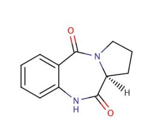 (S)-(&plus;)-2,3-Dihydro-1H-pyrrolo[2,1-c][1,4]benzodiazepine-5,11(10H,11aH)-dione (CAS 18877-34-4) - chemical structure image