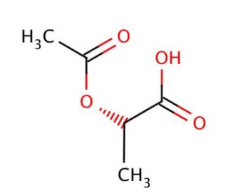 (S)-(&minus;)-2-Acetoxypropionic acid (CAS 6034-46-4) - chemical structure image