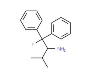 (S)-(&minus;)-2-Amino-1-fluoro-3-methyl-1,1-diphenylbutane (CAS 290352-01-1) - chemical structure image