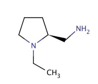 (S)-(&minus;)-2-Aminomethyl-1-ethylpyrrolidine (CAS 22795-99-9) - chemical structure image