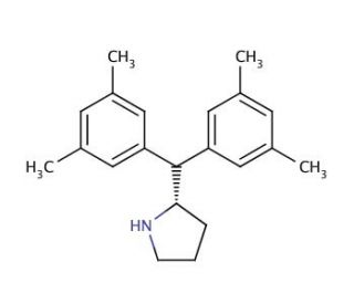 (S)-2-[Bis(3,5-dimethylphenyl)methyl]pyrrolidine (CAS 553638-66-7) - chemical structure image