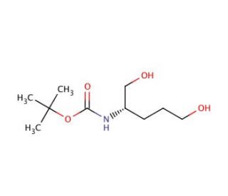 (S)-(&minus;)-2-(Boc-amino)-1,5-pentanediol (CAS 162955-48-8) - chemical structure image