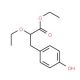 (S)-2-Ethoxy-3-(4-hydroxy-phenyl)-propionic acid ethyl ester (CAS 222555-06-8) - chemical structure image