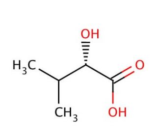 (S)-(&plus;)-2-hydroxy-3-Methylbutyric Acid (CAS 17407-55-5) - chemical structure image