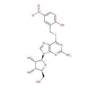 S-(2-Hydroxy-5-nitrobenzyl)-6-thioguanosine (CAS 41094-07-9) - chemical structure image