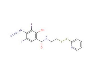 S-[2-(Iodo-4-Azidosalicylamido)ethylthio]-2-thiopyridine (CAS 175093-14-8) - chemical structure image