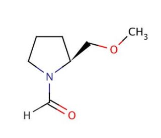 (S)-(&minus;)-2-(Methoxymethyl)-1-pyrrolidinecarboxaldehyde (CAS 63126-45-4) - chemical structure image