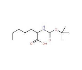 (S)-2-N-Boc-amino-heptanoic acid (CAS 71066-01-8) - chemical structure image