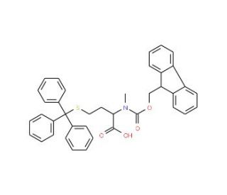 (S)-2-(N-Fmoc-N-methyl-amino)-4-tritylsulfanyl-butyric acid (CAS 526210-71-9) - chemical structure image