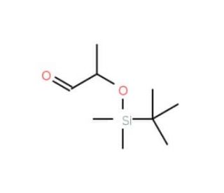 (S)-2-(tert-Butyldimethylsilyloxy)propanal (CAS 87727-28-4) - chemical structure image