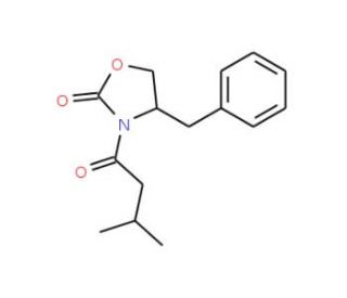 (S)-3-(3-Methylbutanoyl)-4-benzyloxazolidin-2-one (CAS 104266-90-2) - chemical structure image