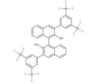 (S)-(&minus;)-3-3&prime;-Bis(3,5-bis(trifluoromethyl)phenyl)-1,1&prime;-bi-2-naphthol (CAS 849939-13-5) - chemical structure image