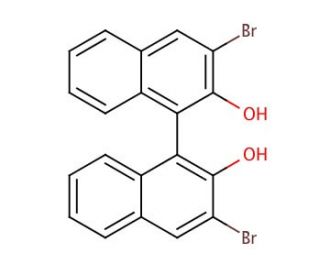(S)-(&minus;)-3,3&prime;-Dibromo-1,1&prime;-bi-2-naphthol (CAS 119707-74-3) - chemical structure image