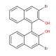(S)-(−)-3,3′-Dibromo-1,1′-bi-2-naphthol (CAS 119707-74-3) - chemical structure image