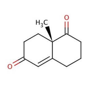 (S)-(&plus;)-3,4,8,8a-Tetrahydro-8a-methyl-1,6(2H,7H)-naphthalenedione (CAS 33878-99-8) - chemical structure image